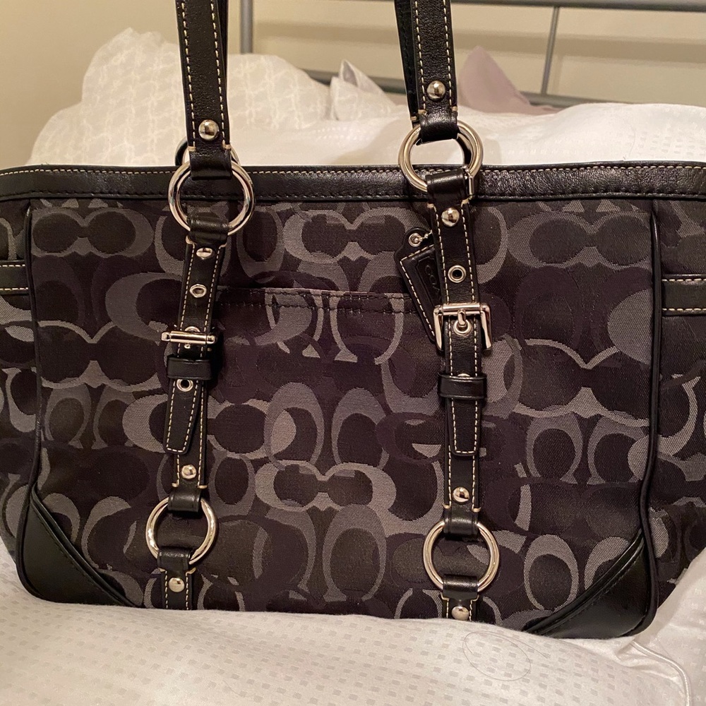 Coach black fabric tote - Picture 8 of 8